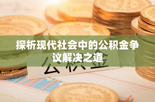 新界探析现代社会中的公积金争议解决之道