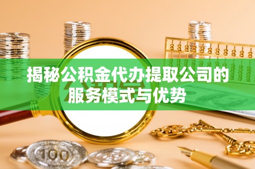 新界揭秘公积金代办提取公司的服务模式与优势