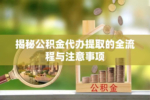 新界揭秘公积金代办提取的全流程与注意事项