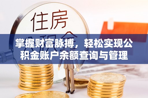 新界掌握财富脉搏，轻松实现公积金账户余额查询与管理