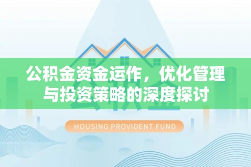 新界公积金资金运作，优化管理与投资策略的深度探讨