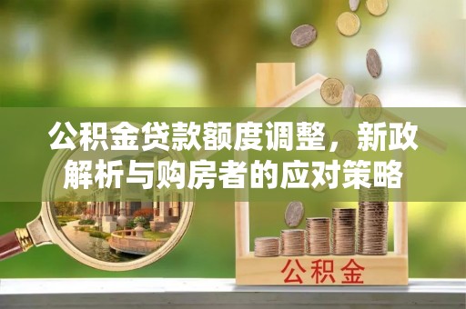 新界公积金贷款额度调整，新政解析与购房者的应对策略