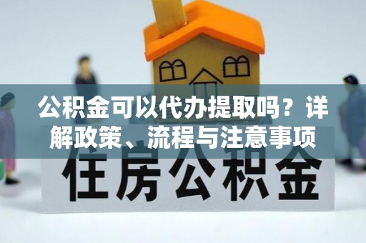 新界公积金可以代办提取吗？详解政策、流程与注意事项