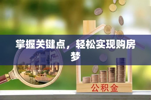 新界掌握关键点，轻松实现购房梦