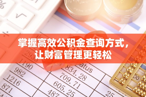 新界掌握高效公积金查询方式，让财富管理更轻松