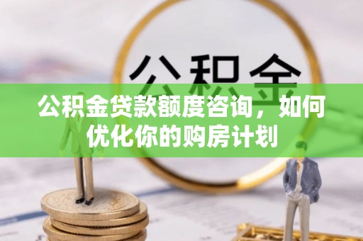 新界公积金贷款额度咨询，如何优化你的购房计划