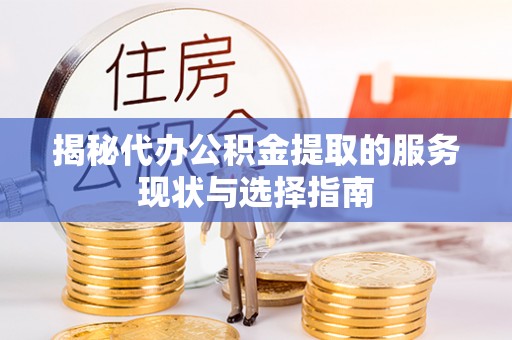 新界揭秘代办公积金提取的服务现状与选择指南