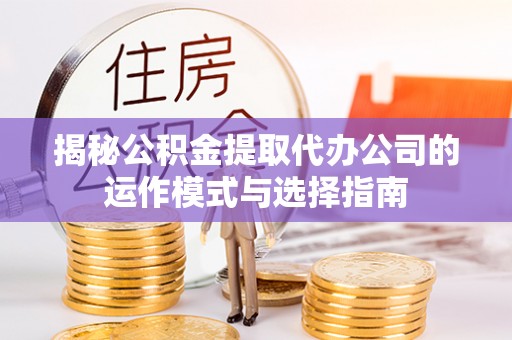 新界揭秘公积金提取代办公司的运作模式与选择指南